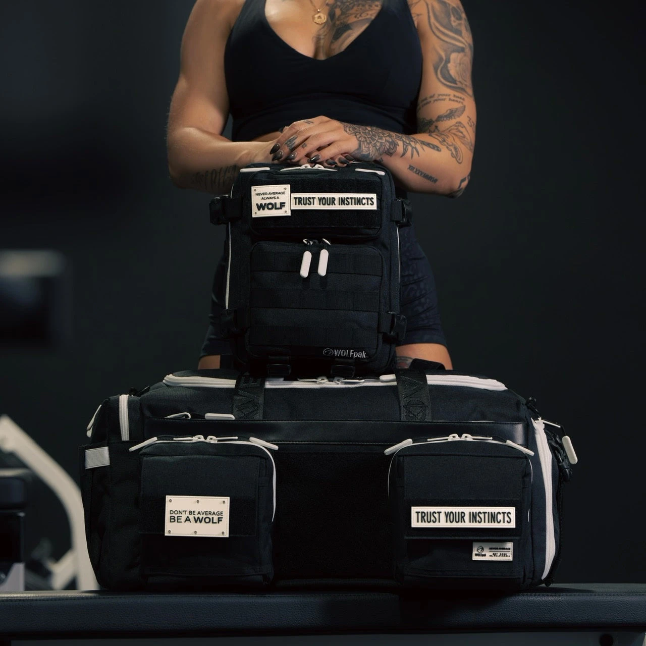 40L Ultimate Duffle Bag Alpha Black White Accents 7 40L Ultimate Duffle Bag Alpha Black White Accents - Image 5