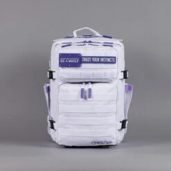 35L Backpack White With Purple Accents -Urban Carry Store 37FAE5AA 5710 472B 8E40 550AB0AB0BB5