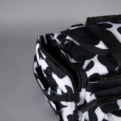 20L Mini Duffle Bag Black White Cow -Urban Carry Store 59B481A9 619D 4CDC AD53 EA2B5F85E24F