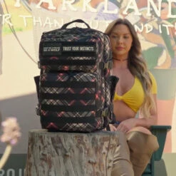 35L Backpack Fashion Cross Pattern -Urban Carry Store 5D173074 B911 4E33 8C84 7BBA00C2F7B8