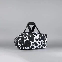 20L Mini Duffle Bag Black White Cow -Urban Carry Store 71A5D794 7607 4258 827D 12A7700E2F7E