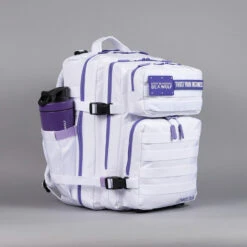 35L Backpack White With Purple Accents -Urban Carry Store 8C428583 5DDC 4FC5 82C3 87783506ADB3