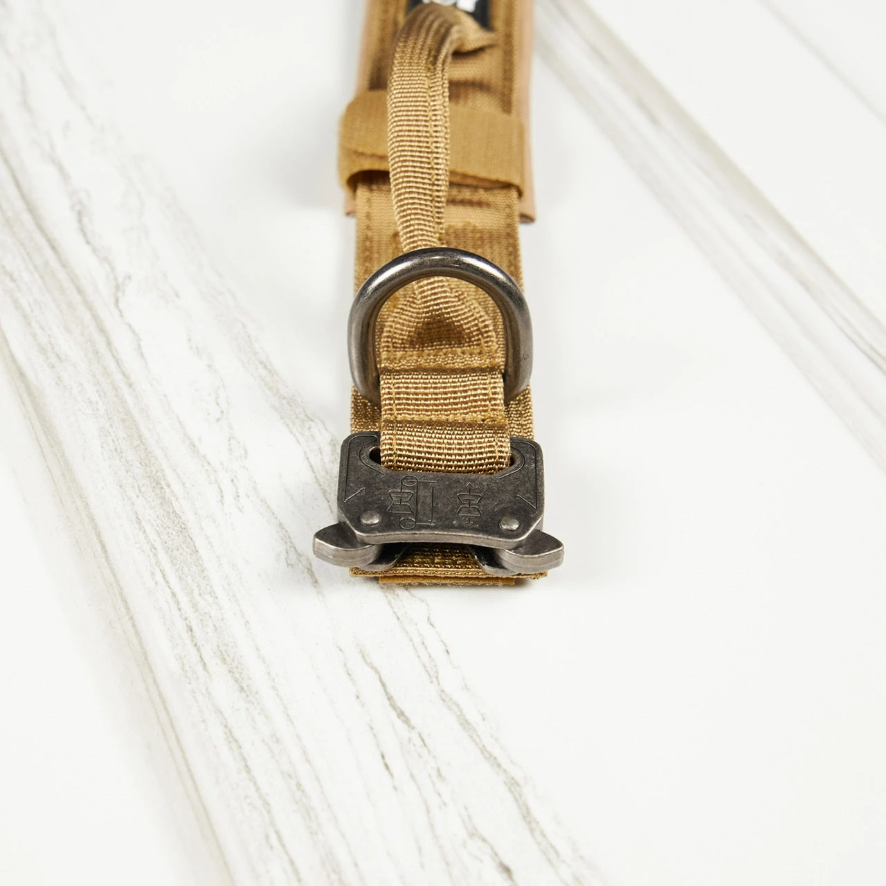 Tactical Nylon Dog Collar Khaki 6 Tactical Nylon Dog Collar Khaki - Image 4