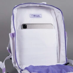 35L Backpack White With Purple Accents -Urban Carry Store 9B981DA1 A161 4ABF BE87 5E3368EAAD63