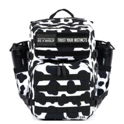 35L Black White Cow Print Meal Prep Management
