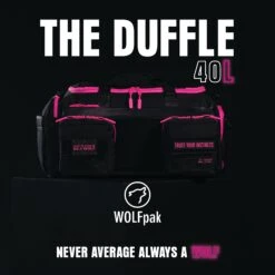 40L Ultimate Duffle Bag Black Neon Pink -Urban Carry Store DUFFLENEONPINKSQUARE