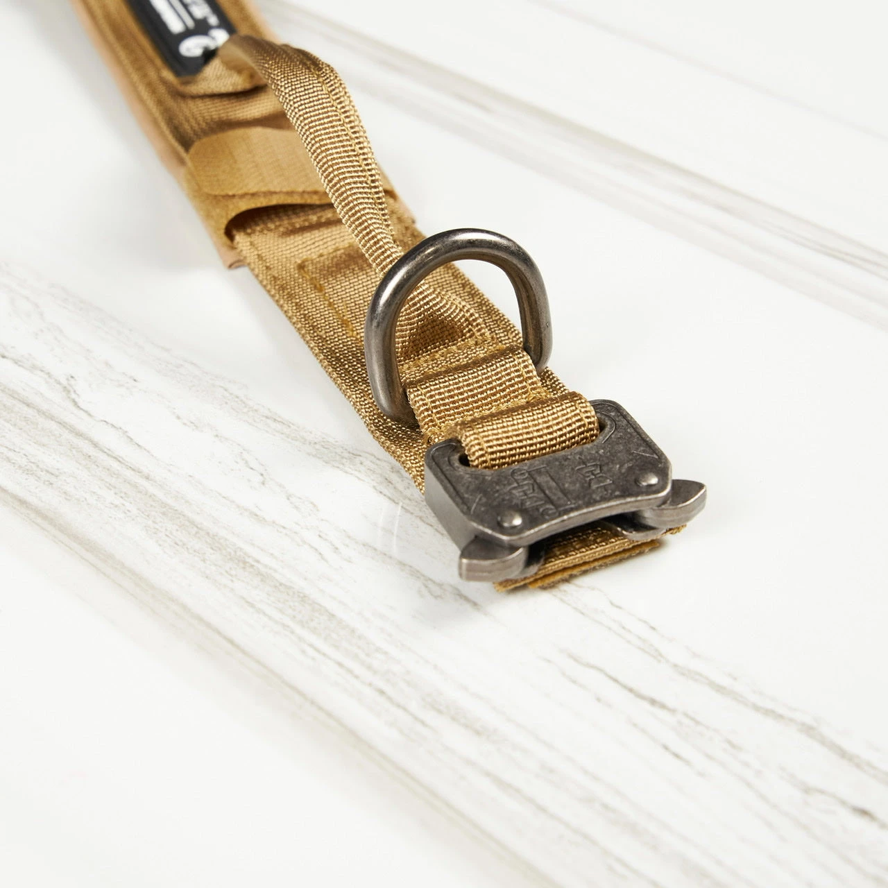 Tactical Nylon Dog Collar Khaki 4 Tactical Nylon Dog Collar Khaki - Image 2