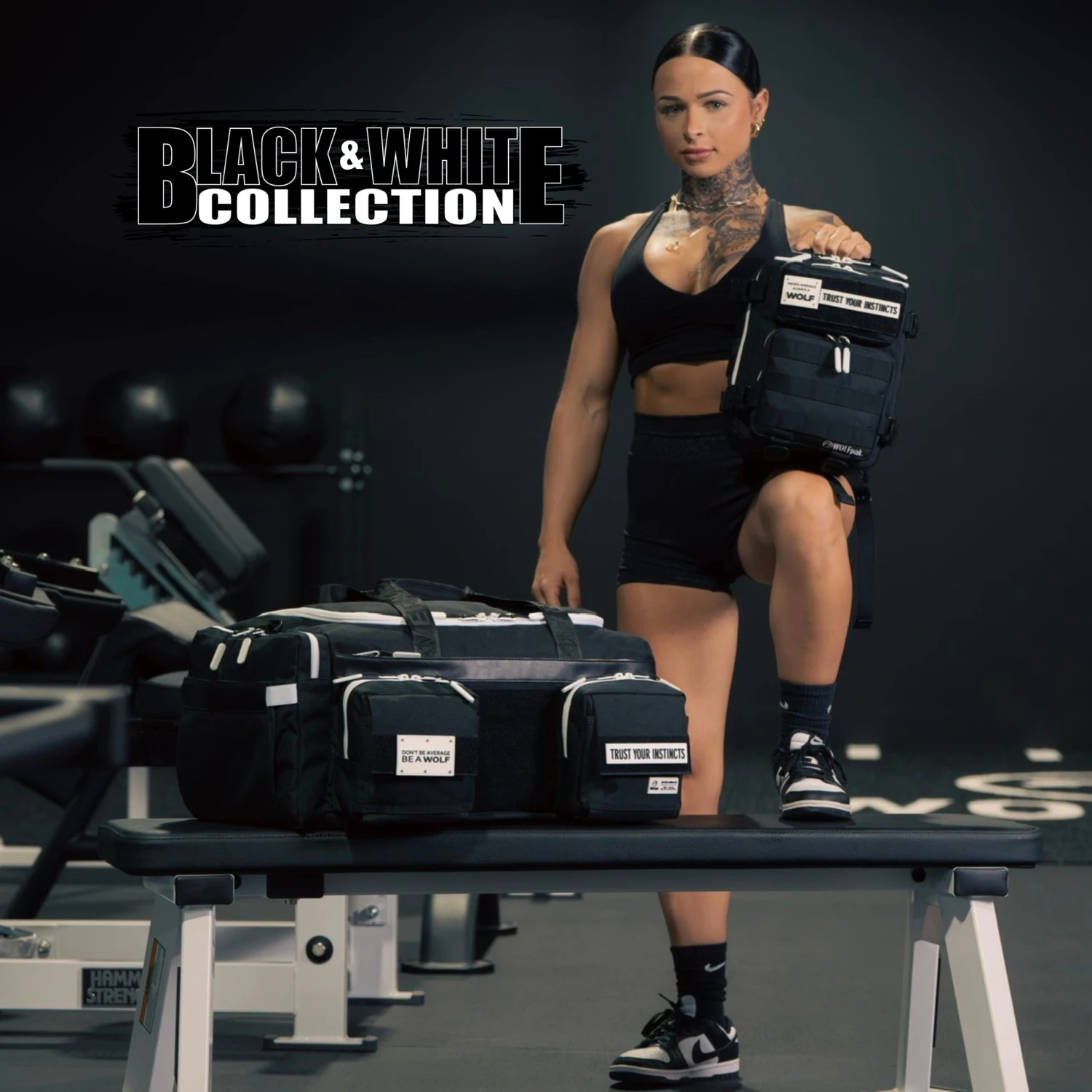 40L Ultimate Duffle Bag Alpha Black White Accents 5 40L Ultimate Duffle Bag Alpha Black White Accents - Image 3