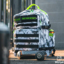 35L Backpack Timber Wolf Graffiti Green -Urban Carry Store graffiti green1 1
