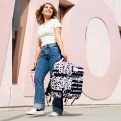 35L Backpack Leopard Pink Zip -Urban Carry Store image 4f128e16 6090 41a2 8a12 1ea9065ee281